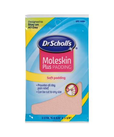 Dr. Scholl's Moleskin Plus 4 5/8-Inch X 3 3/8 Inch Padding, 3-Count Packages (Pack of 8) 1 - Buy Online on GoSupps.com