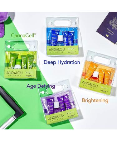 Andalou Naturals On The Go Essentials - Deep Hydration Routine in TSA-Approved Reusable Bag (4 Pcs) - Buy Online on GoSupps.com