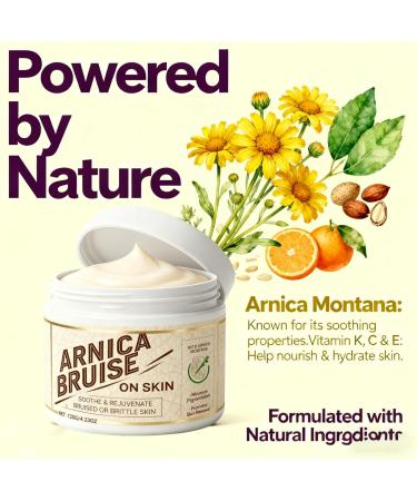 Guliqi Arnica Montana Relief Cream - Extra Strength for Fast Soothing of Bruises Swelling & Muscle Discomfort - Hydrating Non-Greasy Formula with Natural Ingredients -4.23oz (120g) (1) - Buy Online on GoSupps.com