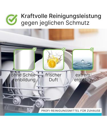 Biohy Clear Organic Dishwasher (9 x 1L) - Extra Strong Fat Remover for Household & Gastronomy | Ideal for All Dishwashers | Fresh Shine on Glass & Dishes - Buy Online on GoSupps.com