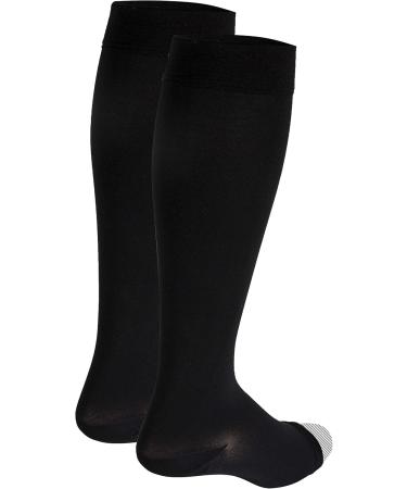 Truform 30-40 mmHg Knee High Open Toe Compression Stockings - Black 2X-Large 2 Pack | International Shipping Available - Buy Online on GoSupps.com