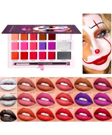 Makeup Lip Palette Lipstick Palette 18 Colors Makeup Lip Gloss Palette Soft Creamy Texture Cosmetics Costume for Mother Girlfriend Women - Buy Online on GoSupps.com