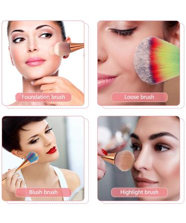 3-Piece Large Powder Mineral Brushes Set - Soft Fluffy Kabuki Foundation & Blush Brushes for Daily Makeup - Colorful Nail Design Dust Brushes - Buy Online on GoSupps.com