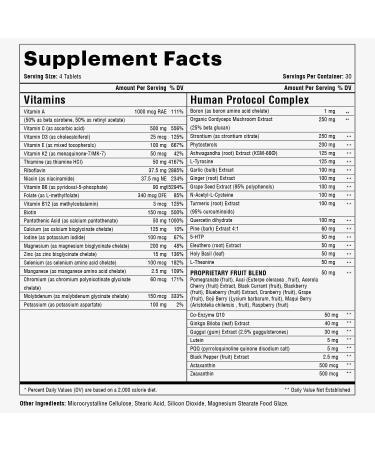 Moose Multivitamin with Vitamin A C E K2, Strontium, Ginger & Garlic Extract - 120 Tablets - Buy Online on GoSupps.com