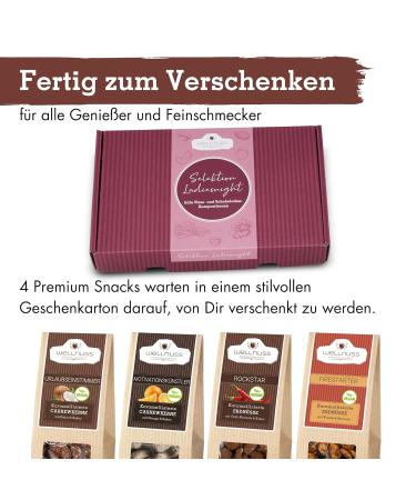 Wellnut Ladiesnight Gift Set for Women | Premium Vegan Caramelized Nut Snacks | Perfect Gift Idea for Girlfriend & Mother | 4 Snacks in a Box - Buy Online on GoSupps.com