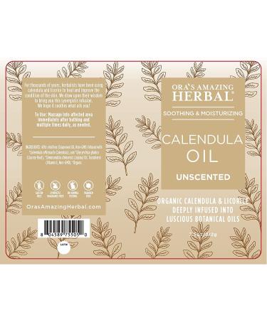 Organic Calendula Oil for Face, Body, and Hair - Eczema and Scar Treatment with Licorice and Jojoba - Fragrance-Free, 7.5 oz - Buy Online on GoSupps.com