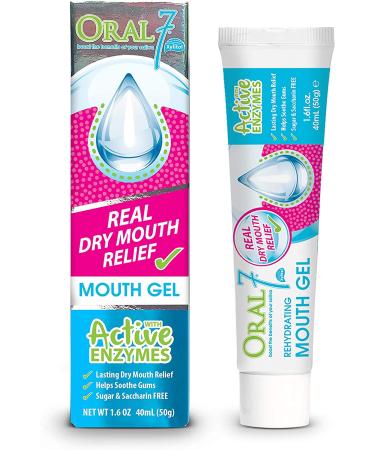 Oral7 Dry Mouth Gel with Enzymes | Lasting Relief for Dry Mouth | Protects Gums, Promotes Gum Health | Fresh Breath | 1.6oz 2 Pack - Buy Online on GoSupps.com