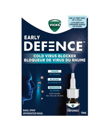 Vicks Early Defence Nasal Spray Cold Virus Blocker Clinically Proven 15 mL Blue