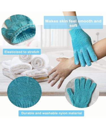 8 Piece Exfoliating Gloves Set for Body Scrub | Shower Accessories for Women | Bath Gloves for Exfoliation - Buy Online on GoSupps.com