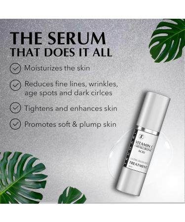 Vitamin C + Hyaluronic Acid Face Serum | Ultra-Radiance Skin Care Treatment | Hydrating Serum for Dry Skin | Powerful Moisturizer for Luminous Skin - 30 ml - Buy Online on GoSupps.com