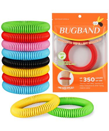 BUGBAND 48 Pack Mosquito Bracelets for Adults and Kids, Individually Wrapped, DEET Free, Natural and Waterproof Band