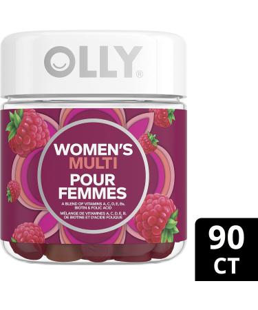 OLLY Women's Multi Gummy Supplement with no artificial flavours and colours Blissful Berry multivitamin to help support women's health 45 day supply 90 gummies Women's Multivitamins MultiGummies - Buy Online on GoSupps.com
