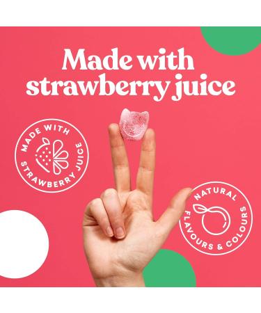  Candy Kittens Candy Kittens Wild Strawberry Vegan Sweets packed with fruit juice and natural ingredients big kitten flavors vegetarian sweets 145g bag - Buy Online on GoSupps.com
