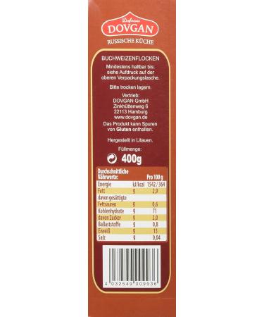 Buy Dovgan Buckwheat Flakes (5 x 400g) Healthy Gluten-Free Cereal for International Shipping - Buy Online on GoSupps.com