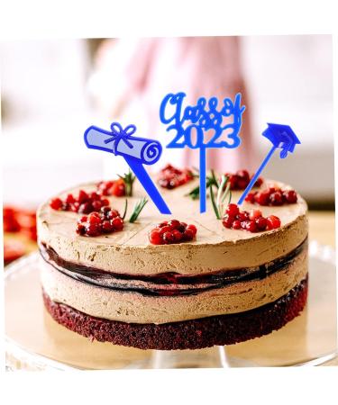Toyvian 30pcs 2023 Graduation Cake Insert Graduation Dessert Topper 2023 Graduation Class of 2023 Decorations Graduation Cakes Toppers Graduation Cupcake Pick Cupcakes Graduate Delicate 7.6X4CM Blue - Buy Online on GoSupps.com