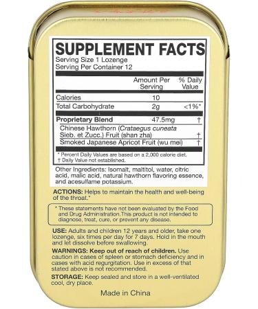 Buy Solstice Medicine Company Golden Throat Lozenge with Hawthorn | 12 Lozenges - Soothing Relief for Throat Health - International Shipping Available - Buy Online on GoSupps.com