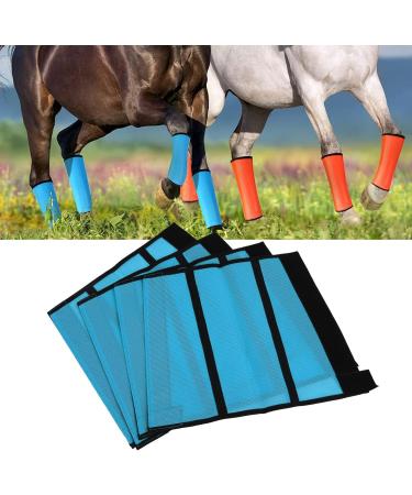 4Pcs Breathable Comfortable Horse Fly Boots with Tear Resistant Fine Mesh Protects Legs and Prevents Trampling Improves Riding Efficiency (Blue) - Buy Online on GoSupps.com