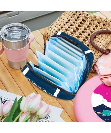 Colorful Watercolor Menstruation Pad & Tampon Bag with Zipper | Stylish Women's Napkin Collection Bag for Travel - Buy Online on GoSupps.com