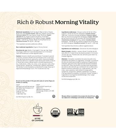 Yogi Tea Rich & Robust Morning Vitality (Pack 6) - 96 Tea Bags - Contains caffeine - Supports Energy - Inlcudes Roasted Chicory Cinnamon Ginger & More - Buy Online on GoSupps.com