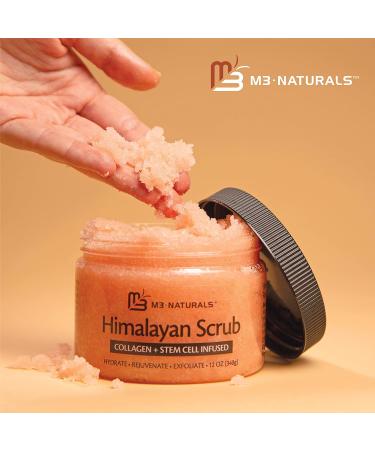 Himalayan Salt Body Scrub Infused with Collagen & Stem Cell | Exfoliating Salt Scrub for Acne, Cellulite, Scars & Wrinkles | 2 Pack by M3 Naturals - Buy Online on GoSupps.com