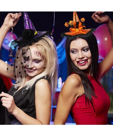 FRCOLOR Halloween Headbands 3 Pieces Witch Hat Halloween Costume Headband Witch Headband Party Hair Accessories for Costume Halloween Party Carnival - Buy Online on GoSupps.com