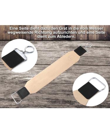 Buy Solingen Sharp Paste Razor Set - Extra Wide Leather String & Wood Handle | Quality Instruments from Germany - Buy Online on GoSupps.com