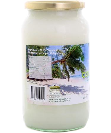 TIVI Organic Refined & Odourless Coconut Oil Glass Jar of 1 Litre for Hair/Skin/Body/Cooking/Baking and Gluten Free Vegetarian Vegan (1 jar) - Buy Online on GoSupps.com