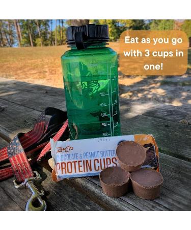 ZenEvo Chocolate Peanut Butter Protein Cups - Balanced Macros, High Protein, Gluten Free Meal Replacement - Easter Candy 2 Count Box - Buy Online on GoSupps.com