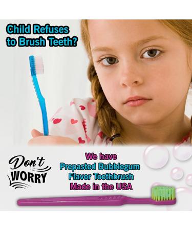 READYBRUSH JR 30 Reusable Kids Toothbrushes with Bubblegum Toothpaste - Bulk Individually Wrapped Travel Toothbrushes Made in the USA - Buy Online on GoSupps.com