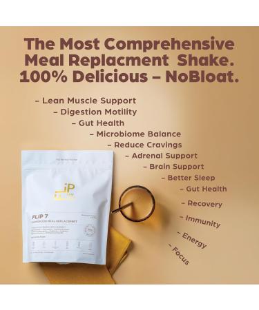 Flip My Life Flip 7 Natural SuperFood Plant-Based Protein Complete Meal Replacement to Support Healthy Gut 7 Mega Nutrient Rich Blends all in one to AGE BETTER - Vanilla - Buy Online on GoSupps.com