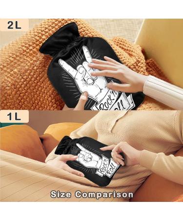 NAANLE ROCK & ROLL 2L Transparent Hot Water Bottle - Handfoots Heating Bags for Pain Relief & Heat Therapy - International Shipping Available - Buy Online on GoSupps.com
