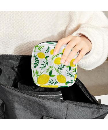 Yellow Lemon Sanitary Napkin Storage Bag | Feminine Menstrual Cup Pouch | Nursing Pad Holder | Portable Period Bag for Women Teen Girls - Multi-colored - Buy Online on GoSupps.com
