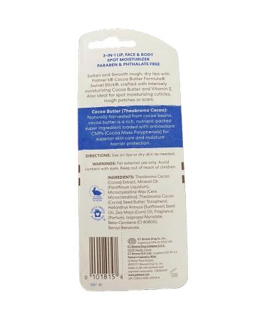 Palmer's Cocoa Butter Formula with Vitamin E Swivel Stick 2 Pack - .5 oz | Moisturizing Natural Skincare for Dry Skin | Shop Internationally - Buy Online on GoSupps.com