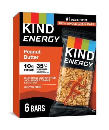 KIND Energy Bars, Peanut Butter, 2.1 Ounce, 30 Count, Gluten Free, 100% Whole Grains Peanut Butter 30 Count (Pack of 1) - Buy Online on GoSupps.com