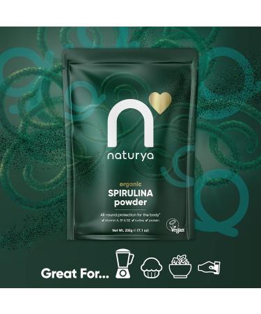 Naturya Organic Spirulina Powder 100g - Pure and Nutrient-Rich Superfood - Buy Online on GoSupps.com