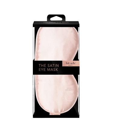 Kitsch Satin Cooling Sleep Eye Mask for Women - Gentle Sleep Mask for Lash Extensions & Brows - Premium Blindfold in Blush - Buy Online on GoSupps.com