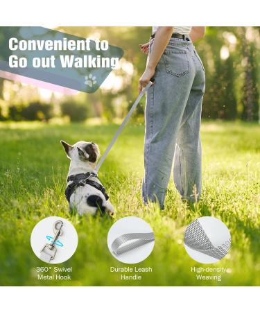 Pawaboo Dog Harness & Leash Set | Adjustable Anti-Train Vest for Small & Medium Dogs | Breathable Dog Vest - Large Black - Buy Online on GoSupps.com