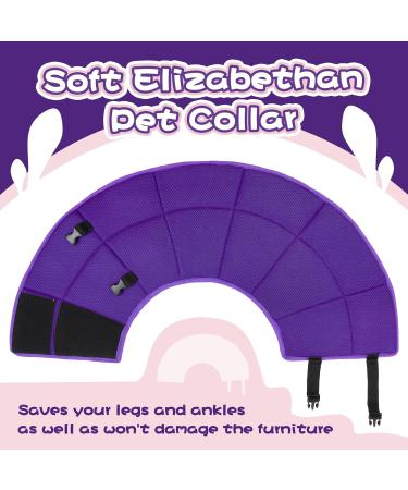 Kuoser Adjustable Dog Collar XL - Comfortable Leakage Protection & Wound Prevention 42-55cm Neck Purple - Buy Online on GoSupps.com