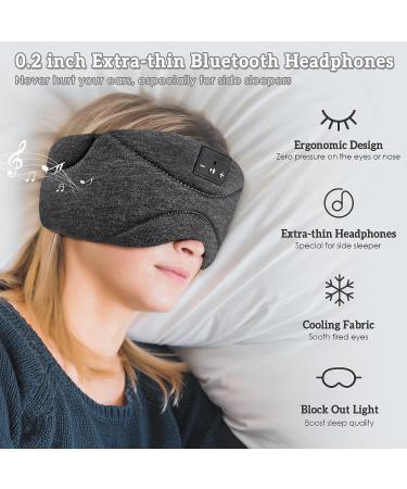 Flashmen Bluetooth Sleep Mask White Noise Timer 3D Sleep Mask for Side Sleeper Block Out Light Cooling Eye Sleep Mask with Bluetooth Headphones - Buy Online on GoSupps.com