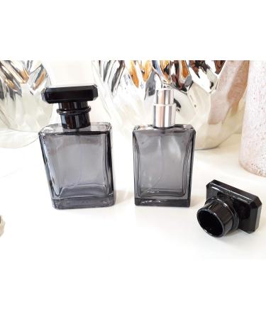 Z nitude Glassworks 50ml Rectangular Empty Glass Perfume Spray Bottle - Transparent Grey - Best for Travel & Essential Oils - Buy Online on GoSupps.com