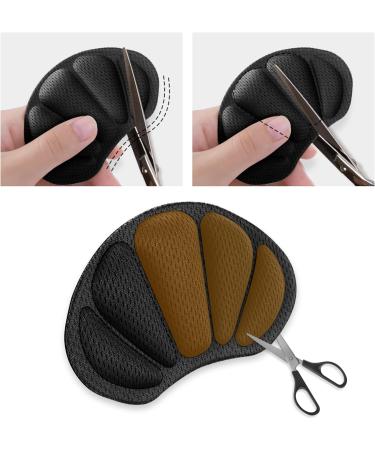 Sibba Heel Grips 2 Pairs - Self-Adhesive Foot Cushions for Women Men, Thick Shoe Inserts, Anti Blister Liners in Black & Grey - Buy Online on GoSupps.com