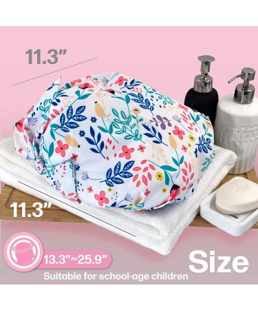 myHomeBody Kids Shower Cap with Bowknot | Reusable Waterproof Bath Cap for Girls | Garden Pattern | 1pc - Buy Online on GoSupps.com