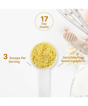 Organic Nutritional Yeast Flakes 10oz - High Protein & Vitamin B Complex Source | Vegan Cheese Substitute, Dairy Free, Gluten Free, Non-Fortified & Non-GMO - Buy Online on GoSupps.com