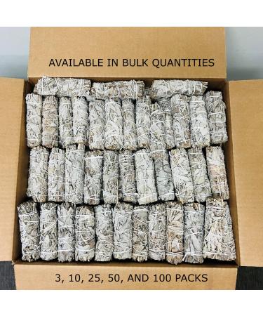 Bulk White Sage Smudge Sticks (3 Pack) - Organic Sage Bundles for Cleansing and Stress Relief | Wholesale | Sustainably Grown - Buy Online on GoSupps.com