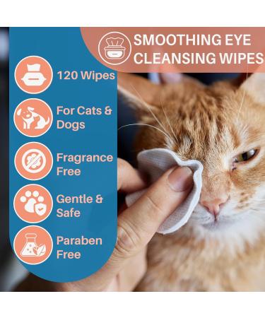Dog Eye Wipes Tear Stain Remover - 120 Count Cat Dog Wipes for Eyes Cleaner - Pet Wipes for Eye Cleaning Remove Dirt Discharge and Crust (3.15 in) - Buy Online on GoSupps.com