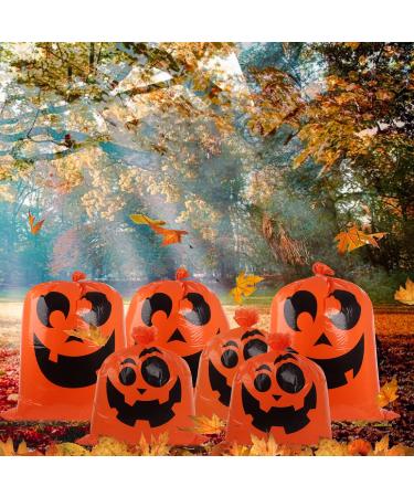 DYIASY Halloween Pumpkin Leaf Lawn Bags - 6 Large Plastic Yard Waste Bags for Fall & Halloween Decor - Buy Online on GoSupps.com