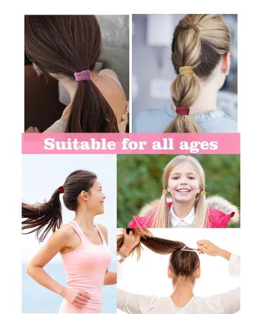 Large Stretch Elastic Hair Ties 30 Pack - Non-Slip & Lightweight - Gentle Hold for Thick, Heavy, and Curly Hair - Mixed Colors - Buy Online on GoSupps.com