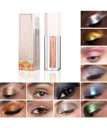 12 Colors Pearlescent Eyeshadow Pallete Brightening Liquid Eye Shadow Metal Glitter Sequins Eye Makeup 5ml Base Gloss Flash Sale (B One Size) - Buy Online on GoSupps.com