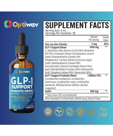 GLP-1 Support Probiotic Supplement for Weight Loss Fat Burner Support - Daily Natural Herbal Supplement for Women Men Digestive & Metabolic Health 4 Count (Pack of 1) - Buy Online on GoSupps.com