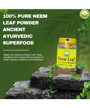 BASIC AYURVEDA Neem Leaf Powder 7.05 Oz (200g) | Pure & Natural Herbal Supplement for Skin, Hair & Wellness | Acne Care | No Preservatives or Additives - Buy Online on GoSupps.com